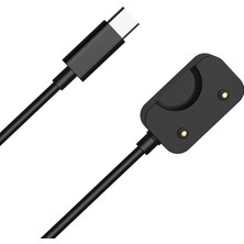 Storemax Hepsifursell Coverzone Samsung Galaxy Fit3 ile Uyumlu Akıllı Saat Için Manyetik USB Typ-C Şarj Kablosu Galaxy Fit 3 ile Uyumlu Kablo Siyah