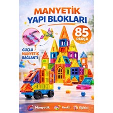 Hak-İş Oyuncak 85 Parça Magnet Standart Seri Renkli Bloklar