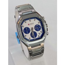 Curren Çelik Kordonlu, Fonksiyonları Aktif, Kronometreli, Takvimli, Su Geçirmez, 2 Yıl Garantili Erkek Saati