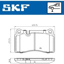 Skf VKBP80312 Ön Balata Touareg 3.0 V6 Tdı-3.2 V6-3.6 V6 Fsı 05>audı Tt 09> Rangerover Iıı Sport 05 > 0986TB2931 7L6698151E-WVA24098