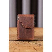 Lenax Leather Porto %100 Hakiki Deri Erkek Kartlık – Mekanizmalı, Mıknatıslı Kapaklı, 12 Kartlı Slim Cüzdan