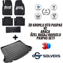 Hyundai Accent Admire 2000-2005 Model Uyumlu Siyah- Gri Krom Renk+Bagaj Havuzu Oto Paspas Seti