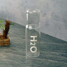 THN Başucu Bardaklı Sürahi - Cam Başucu Sürahisi 600 Ml. Beyaz