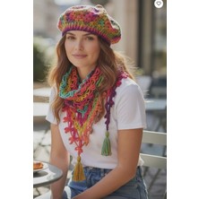 Megahan Boutique Megahan Boutıque Bohem Renklı Bere Boyunluk Takım