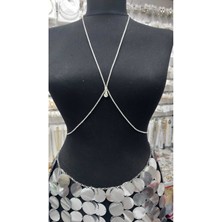 Özbience Şık Gümüş Kaplama Göğüs Arası Kolye, Zarif ve Kalıcı Tasarım