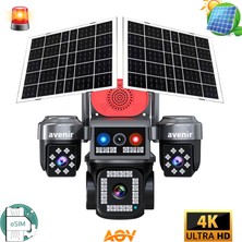 Avenir Avenır AV-S446 4 Kameralı 3 Ptz'li 12MP Güneş Enerjili Akıllı Kamera