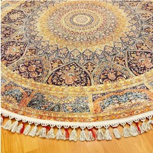 Mevlana Bazaar Mandala Desenli 200 x 200 Baskı Halı