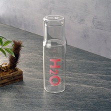 THN Başucu Bardaklı Sürahi - Cam Başucu Sürahisi 600 Ml. Pembe