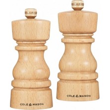 Cole & Mason H233005 Londra Doğal Kayın Tuz ve Karabiber Değirmenleri 130 mm