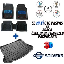 Fiat Marea 1998 Model Uyumlu Siyah- Mavi Renk+Araca Özel Bagaj Havuzu Oto Paspas Seti