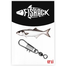 Fishack Paslanmaz Klipsli Fırdöndü Füme No: 4 12'li