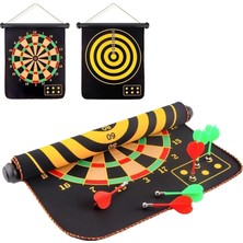 Storemax Hepsifursell Manyetik Dart Tahtası Mıknatıslı 6 Ok Büyük Boy Çift Yönlü Hedef Oyunu Dartboard Duvara Zarar Vermeyen Oyun Seti