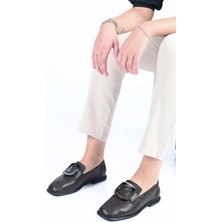 Bestello Bağcıksız Tokalı Tpu Taban Hakiki Deri Loafer 332-25050 Kadın Ayakkabı