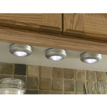 Allians 3'lü Dokunmatik LED Kablosuz Spot Işık, Banyo ve Dolap Tavan Lambası