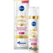 Storemax Hepsifursell Nıvea LUMINOUS630 Leke Karşıtı Gündüz Bakım Kremi 40ML, SPF50 Yüksek Güneş Koruyucu, Hyaluronik Asit, E Vitamini, Hassas Cilt, Yüz Güneş Koruyucu, Koyu Leke, Güneş Lekesi Karşıtı