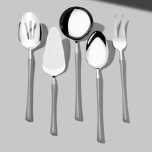 Nehir Marbella Saten 5 Parça Paslanmaz Çelik Servis Takımı