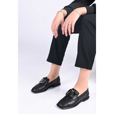 Bestello Bağcıksız Tokalı Tpu Taban Hakiki Deri Loafer 332-25050 Kadın Ayakkabı