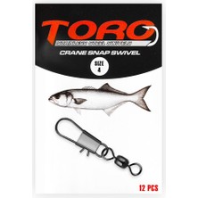 Protackle Crane Klipsli Fırdöndü 12'li No: 4 (SW145)