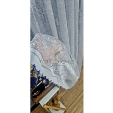 Farbateks Bulut Nardo Gri Exculusive Micro Örgü 3kat Pilei Tül Perde