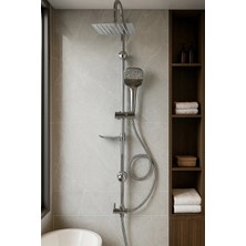 Idimax Robot Duş Seti Premium (Çelik Kare Tepe 20X20)