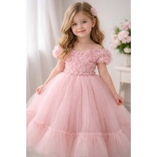 Kız Çocuk Pembe Alt Üst Abiye  - Sweet Me - Pembe - 6 Yaş - SWT40-PEMBE-6 Yaş