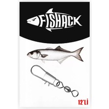 Fishack Paslanmaz Klipsli Fırdöndü Gümüş No: 5 12'li