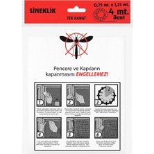 Storemax Hepsifursell Tek Kanat Pratik Sineklik, 0.75 m x 1.25 m Tül, Kapı & Pencere Uyumlu, 4 M Yapıştırma Bantlı
