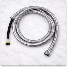 Idimax Lux Spiral (150CM) - Içi Örgülü - Pirinç Somunlu - Krom Kaplama