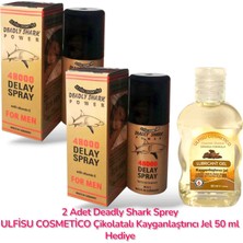 ULFİSU COSMETİCO Ulfisu Cosmetico Deadly Shark Sprey 40 ml 2 Adet - Shark Sprey Çikolatalı Kayganlastirici Jel Hediye