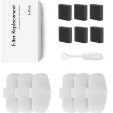 Storemax Hepsifursell Haustier WF009L Otomatik Kedi Su Sebili Uyumlu Su Sebili Filtre Seti (6 Adet)