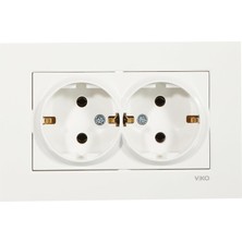 Storemax Hepsifursell Viko Karre Beyaz Ikili Topraklı Priz