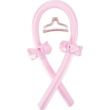 Storemax Hepsifursell Croc 1290 Isısız Saç Şekillendirme Seti Saten Gece Bigudisi Saç Sosisi (Pembe)