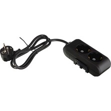 Storemax Hepsifursell Viko Multi-Let Siyah Ikili Priz Topraklı Kablolu Çocuk Korumalı 1 mt