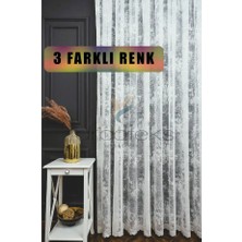 Farbateks Bulut Beyaz Tül Exculusive Micro Örgü 2kat Pileli Tül Perde