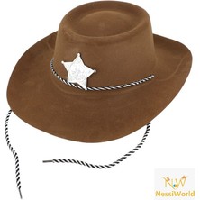 GRAYLINE Line Çocuk Kovboy Şapkası Plastik Üzeri Flok Kaplama Açık Kahverengi 99856641