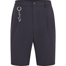 Paul & Shark Erkek Normal Bel Pileli Kısa Mavi Şort 25414078-013