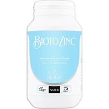 Natur Bioto Zinc Kedi & Köpek Tüy Dökümü Önleyici Vitamin 75 Tablet (Büyük Boy Biotin)