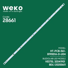 Ayt Weko Bdl1 Vestel Uyumlu Buzdolabı Iç Aydınlatma LED Kartı 12 Çipli Yüksek Verimli