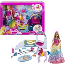  mattel gtg01 barbıe bebek ve tek boynuzlu at oyun