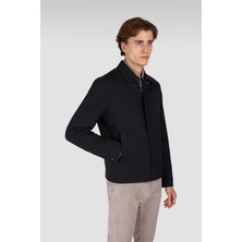 Paul & Shark Erkek Regular Fit Çentik Yaka Fermuarlı Uzun Kollu Siyah Ceket 15312235-011