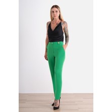 Explosion Kadın Dar Kesim Yüksek Bel Yeşil Pantolon EXP42225-YEŞİL