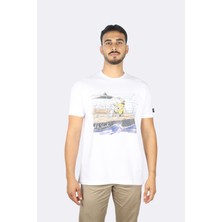 Paul & Shark Erkek Marka Logo Detaylı Regular Fit Kısa Kollu Beyaz T-Shirt E20P1013-010