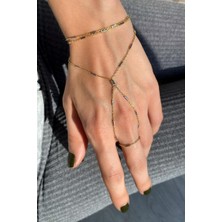 Spossy Silver Jewelry Araları Çizgi Tasarım Zincir Şahmeran