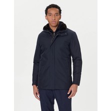 Paul & Shark Erkek Regular Fit Dik Yaka Fermuarlı Uzun Lacivert Mont 15312401-013