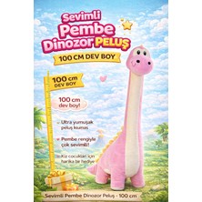 Hak-İş Oyuncak 100 cm Sevimli Yeşil/pembe Dinozor Peluş Oyuncak – Dev Boy Yumuşak Peluş Dinozor