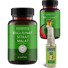No35 Magnezyum 2 Ad Bisglisinat Magnezyum Sitrat Malat & Vitamin B2 B3 B6 Caps 60LI + Çörek Otu Yağ