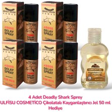 ULFİSU COSMETİCO Ulfisu Cosmetico Deadly Shark Sprey 40 ml 4 Adet - Deadly Shark Sprey 40 Ml, Ulfisu Cosmetico Çikolata Aromalı 50 ml Kayganlastirici Jel Hediye