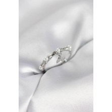 Alvo Store Buğz Gümüş Renk Sallantılı Kemik Model Kadın Yüzük