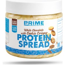 Prime Nutrition White Chocolate & Cookie Crispy Protein Spread 350 Gram (Beyaz Çikolatalı & Kurabiye Parçacıklı Proteinli Krema)