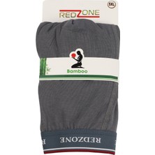 Redzone Büyük Beden Likralı Bambu Boxer / Gri